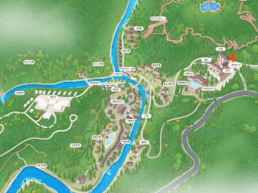 岭东结合景区手绘地图智慧导览和720全景技术，可以让景区更加“动”起来，为游客提供更加身临其境的导览体验。